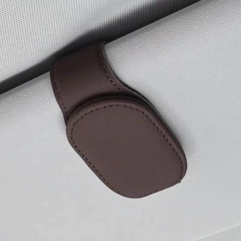 Sun Visor Eyeglass Leather Hanger, Drive Aura 