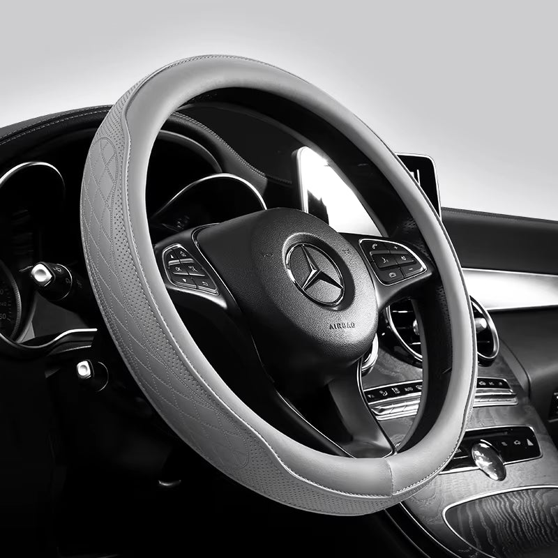 Car Steering Wheel Leather Cover, Drive Aura