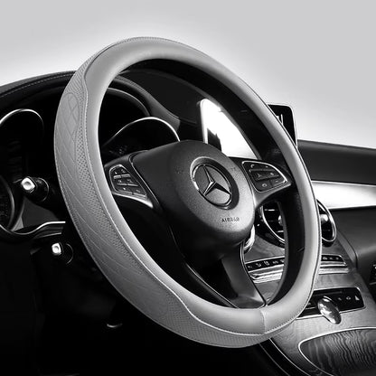 Car Steering Wheel Leather Cover, Drive Aura
