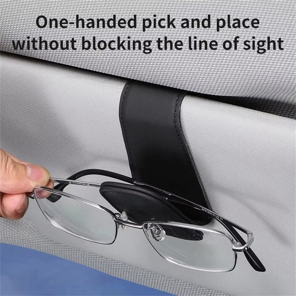 Sun Visor Eyeglass Leather Hanger, Drive Aura 