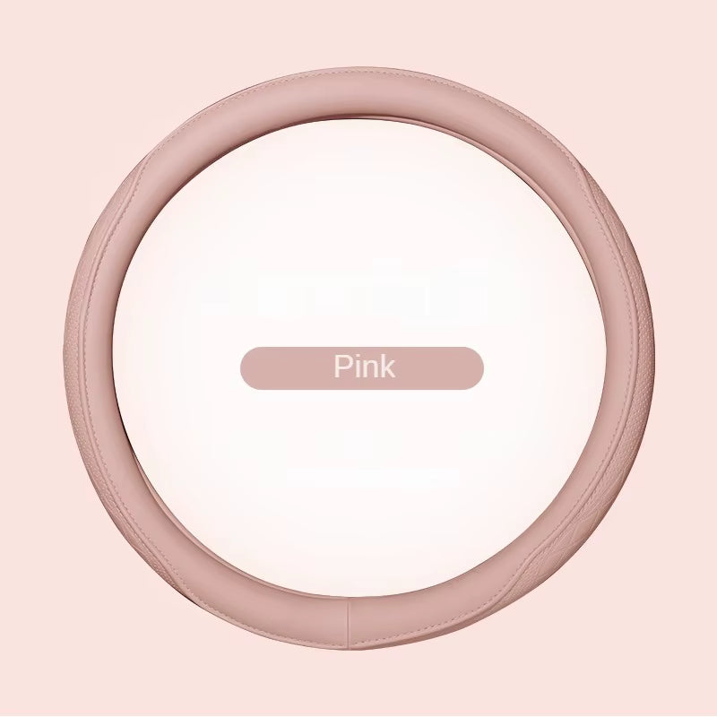 Car Steering Wheel Leather Cover, Drive Aura