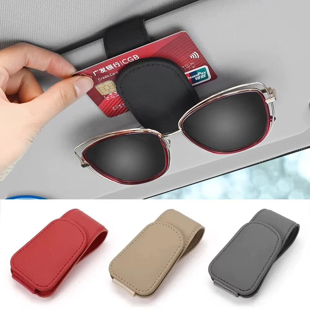 Sun Visor Eyeglass Leather Hanger, Drive Aura 