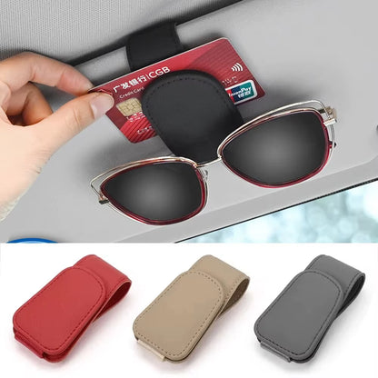 Sun Visor Eyeglass Leather Hanger, Drive Aura 