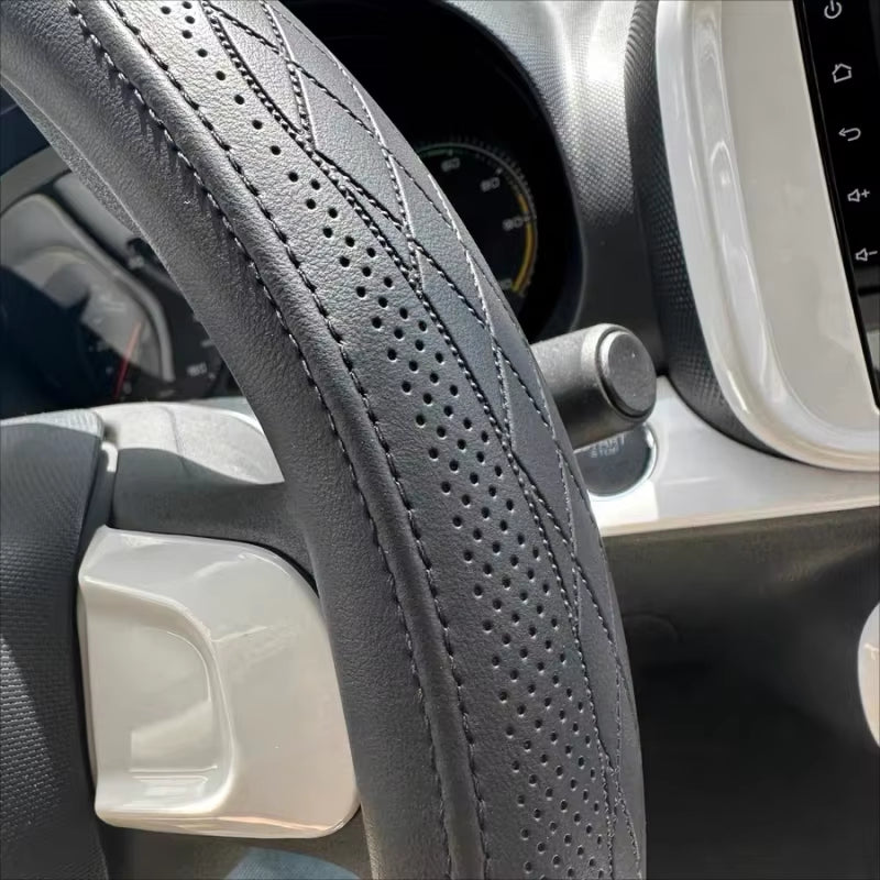 Car Steering Wheel Leather Cover, Drive Aura