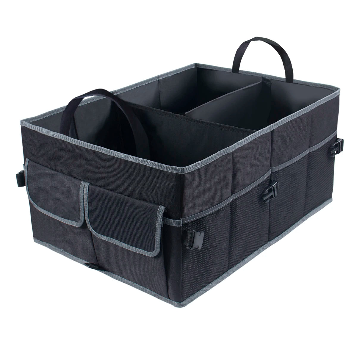 Auto Car Trunk Organizer - Multi-Compartments Collapsible Durable Suv Car Organizer