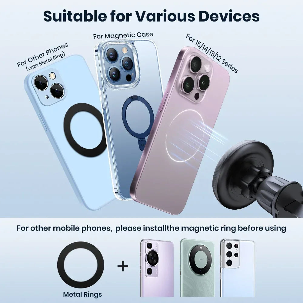 Magnetic Phone Holder Car Magnetic Car Phone Holder Mag-Safe Car Mount Powerful Air Vent ABS Stand for Smartphones