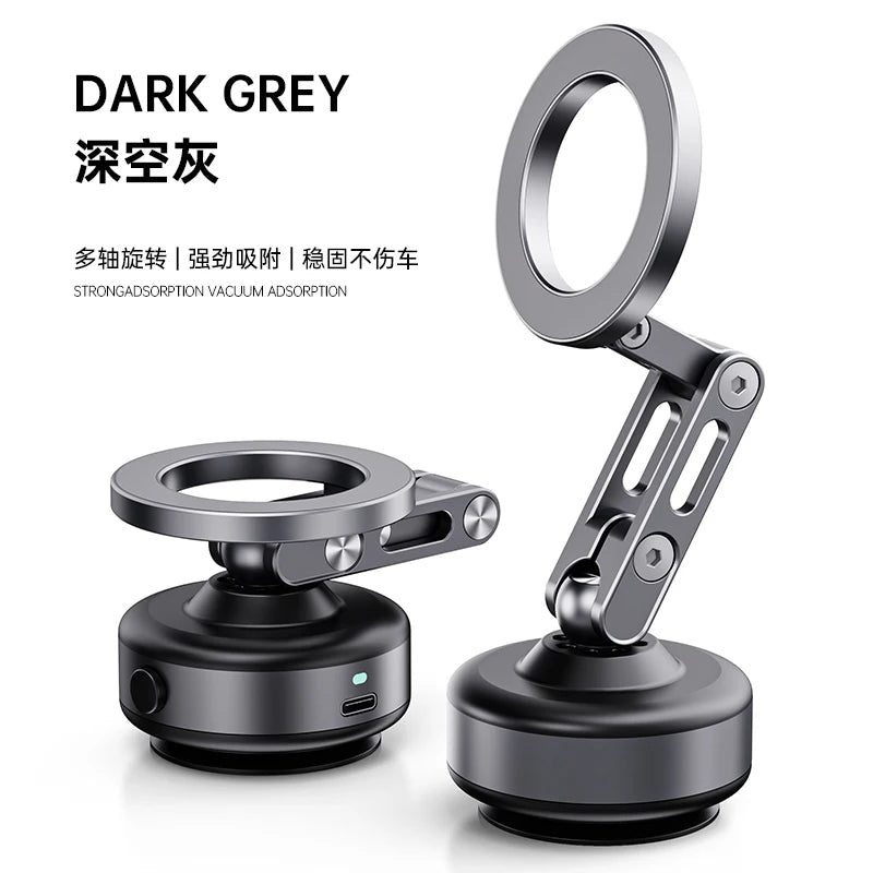 Electric Vacuum Magnetic Suction Car Phone Mount 360 Degree Rotating Compatible with 4.7-Inch or above Smartphones