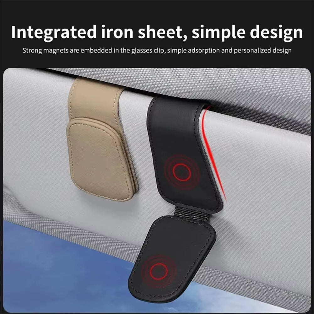 Sun Visor Eyeglass Leather Hanger, Drive Aura 