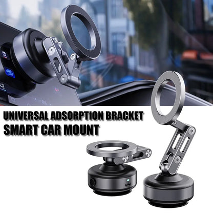 Strong Magnetic Car Phone Mount Electric Suction Cup Foldable 360 Rotatable Mobile Phone Holder Vacuum Adsorption Stable Phone