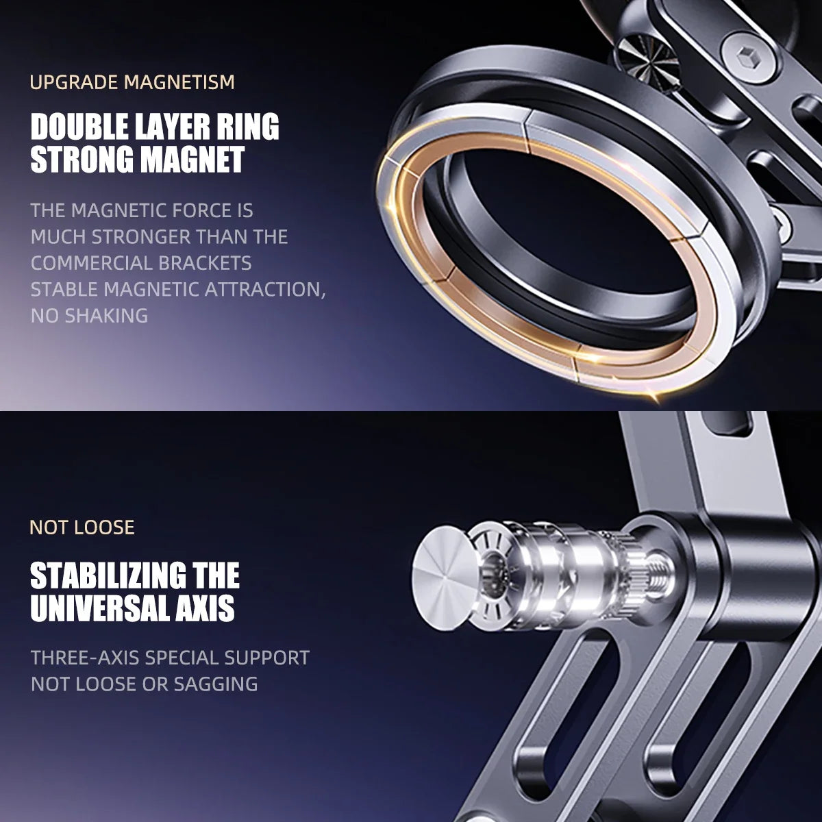 Strong Magnetic Car Phone Mount Electric Suction Cup Foldable 360 Rotatable Mobile Phone Holder Vacuum Adsorption Stable Phone