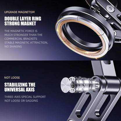 Strong Magnetic Car Phone Mount Electric Suction Cup Foldable 360 Rotatable Mobile Phone Holder Vacuum Adsorption Stable Phone