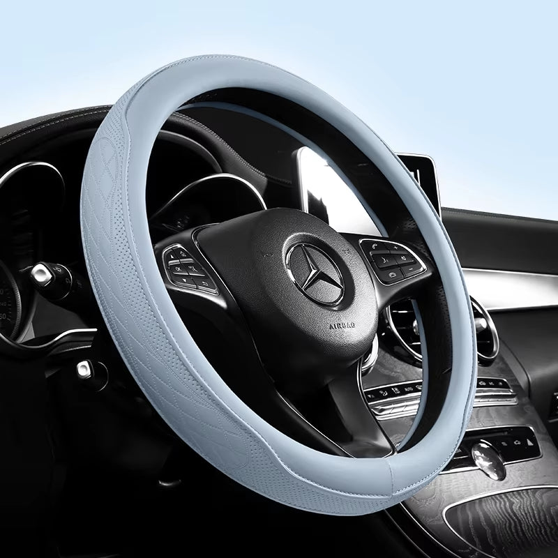 Car Steering Wheel Leather Cover, Drive Aura