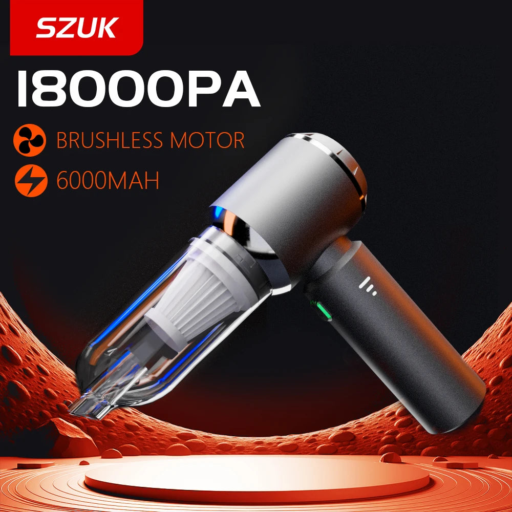 18000PA Car Vacuum Cleaner Portable Wireless Strong Suction Car Cleaner Cleaning Machine Mini Car Vacuum Cleaner