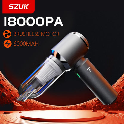 18000PA Car Vacuum Cleaner Portable Wireless Strong Suction Car Cleaner Cleaning Machine Mini Car Vacuum Cleaner