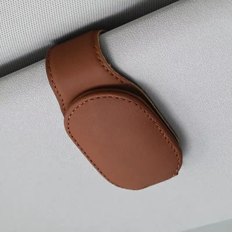 Sun Visor Eyeglass Leather Hanger, Drive Aura 
