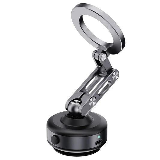 Strong Magnetic Car Phone Mount Electric Suction Cup Foldable 360 Rotatable Mobile Phone Holder Vacuum Adsorption Stable Phone