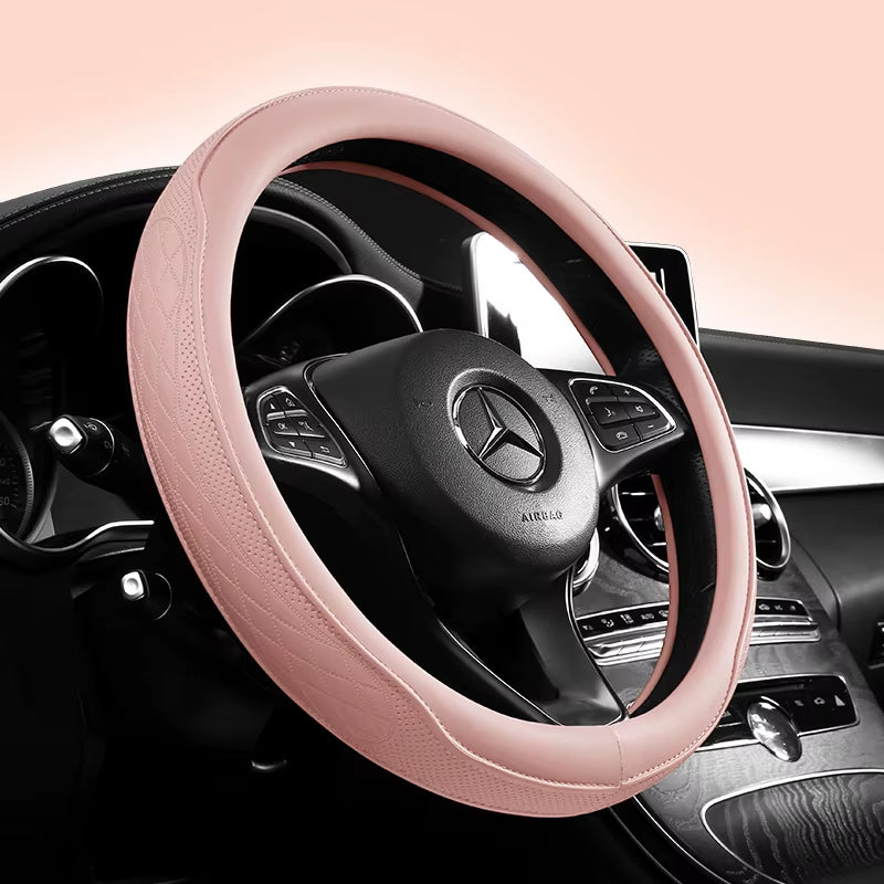 Car Steering Wheel Leather Cover, Drive Aura