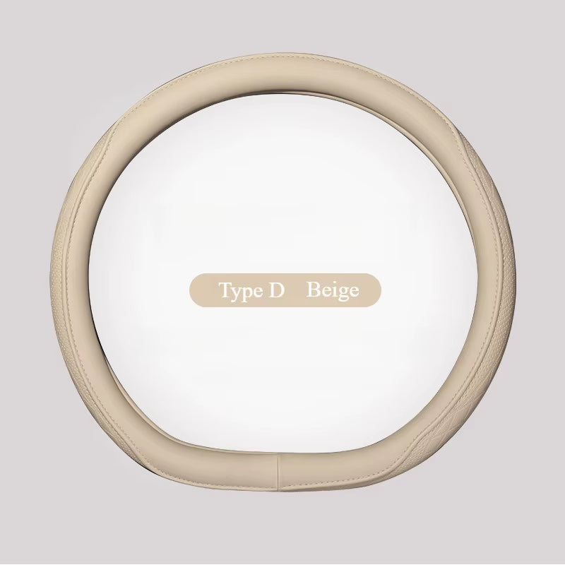 Car Steering Wheel Leather Cover, Drive Aura