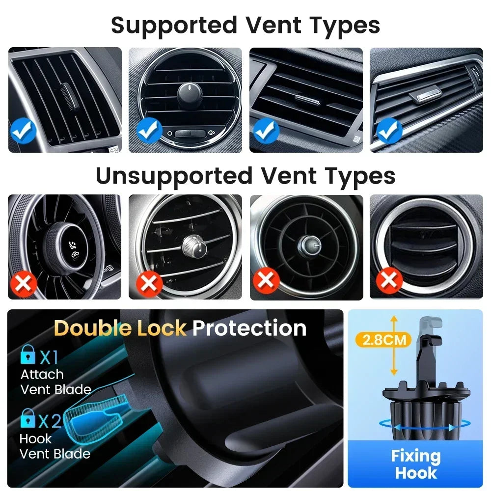 Magnetic Phone Holder Car Magnetic Car Phone Holder Mag-Safe Car Mount Powerful Air Vent ABS Stand for Smartphones
