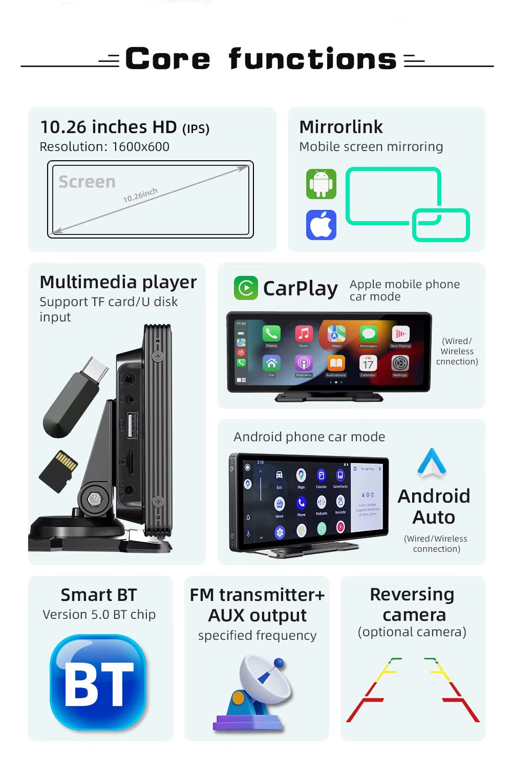 Portable MP5 Multimedia Video Player, Drive Aura