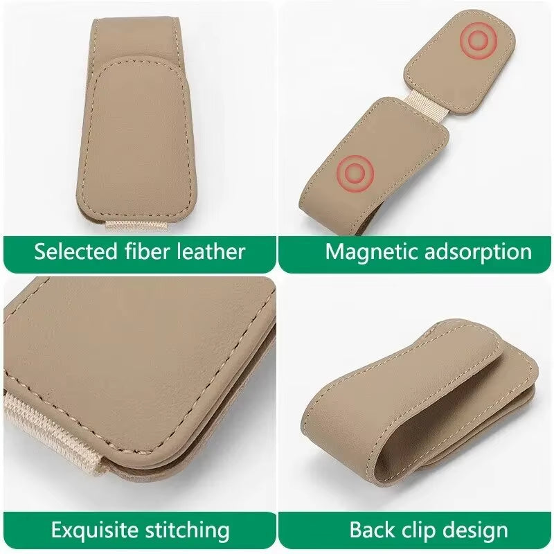 Sun Visor Eyeglass Leather Hanger, Drive Aura 