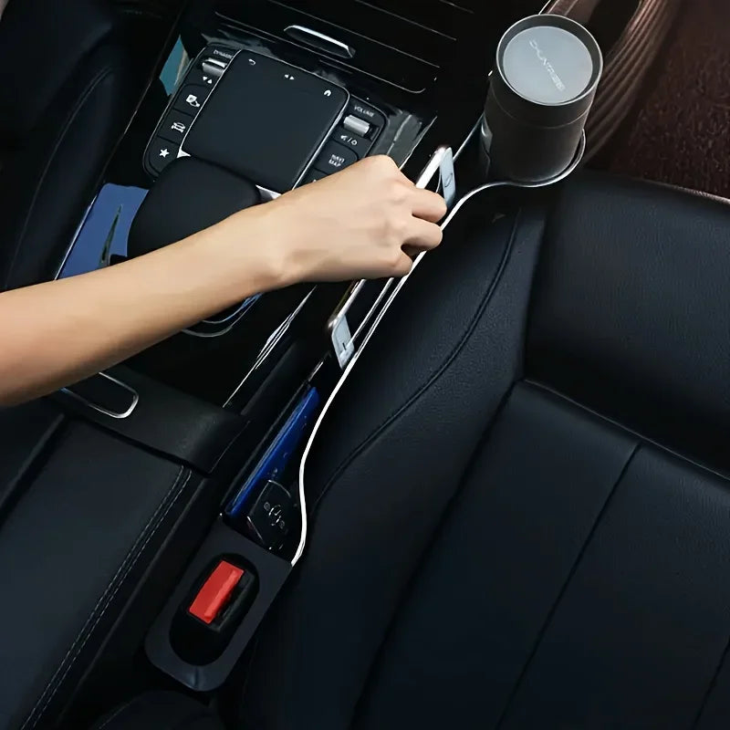 2-Pack Car Seat Gap Cup Holder – Multifunctional Organizer Box for Front & Rear, Interior Storage